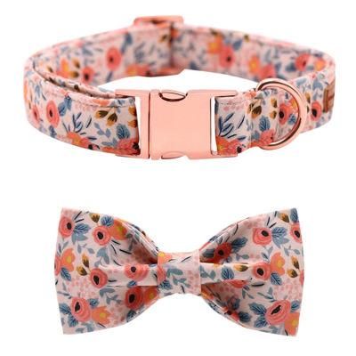 Customize Hemp Soft and Comfortable Dog Bow Tie Plain Collar Cotton Cat Collar Pet Gift Adjustable Cotton Collars