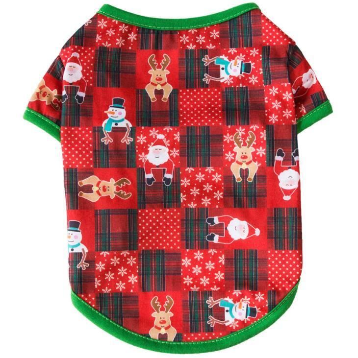 Christmas Style Dog T-Shirt in Assordted Patterns and Sizes with Small MOQ