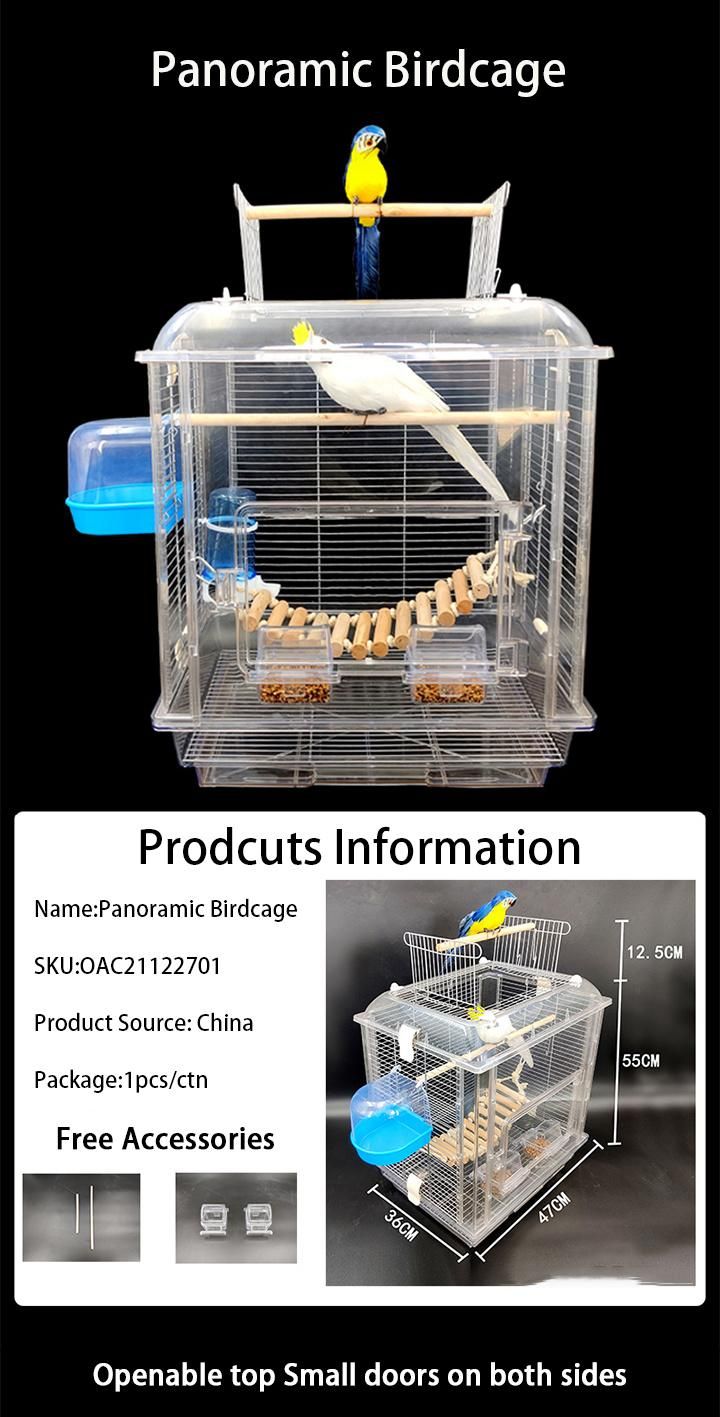 Wholesales Large Space Acrylic Bird Cage