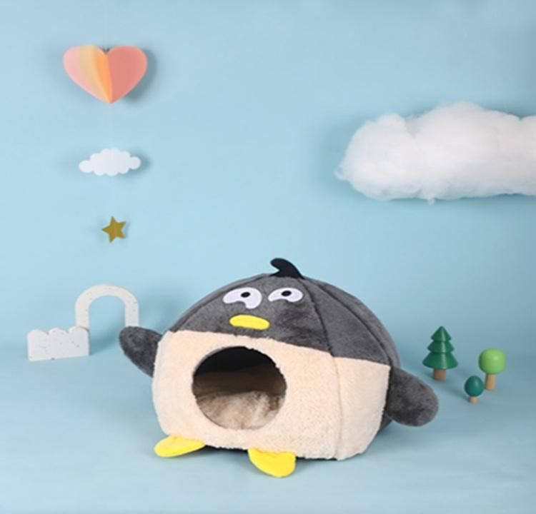 Warm Supplies Winter Semi-Enclosed Soft Eco Friendly Luxury Cat House Plush Dog Bed