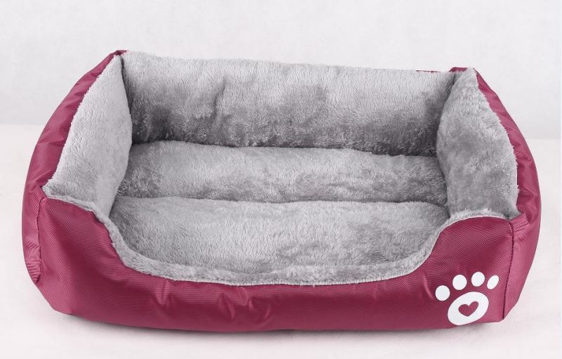 Factory Direct Sales Autumn and Winter Lamb Plush Thick Square Footprint Cat′ S Bed Dog Kennel Pet Nest Warm and Ventilated