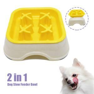 New Arrival Hot Selling Dog Slow Feeder Bowl Plastic Pet Bowl