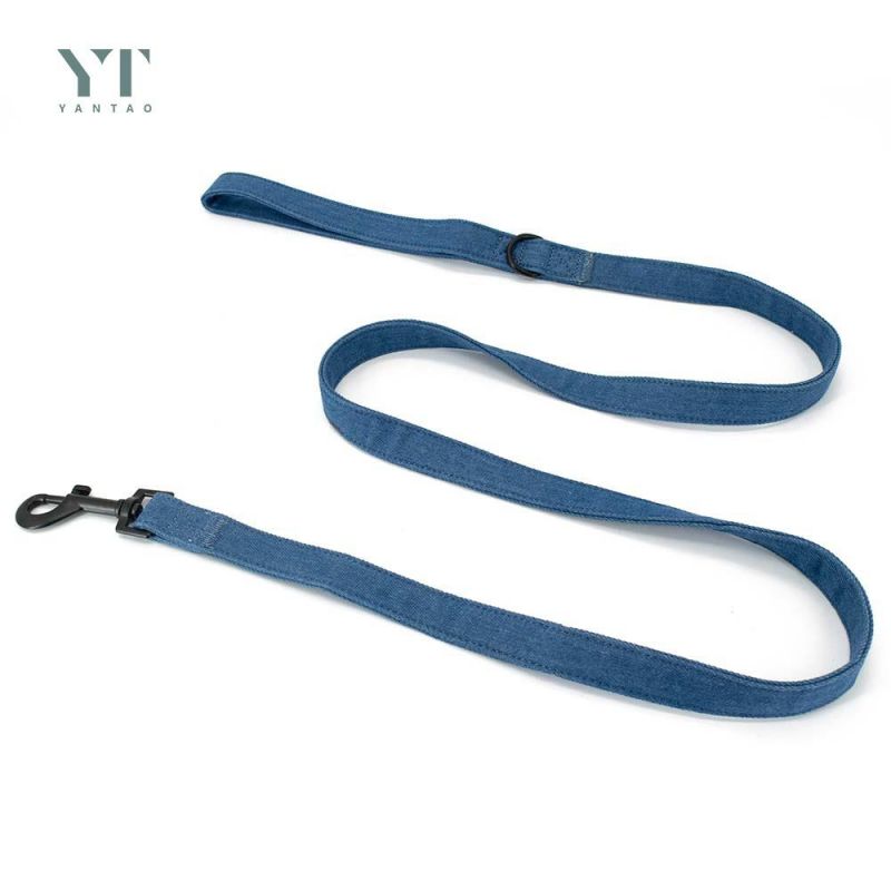 Sublimation Blank Pet Dog Denim Harness Set Custom Pet Dog Collar and Leashes Harness Accesorios Perros