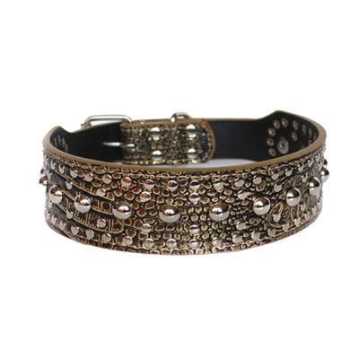 Fashion Studded Dog Collar Mushrooms Rivets PU Leather Pet Collar