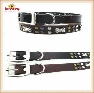 Quality Handmade Pet Leather Collars/for Medium and Big Dog (KC0133)