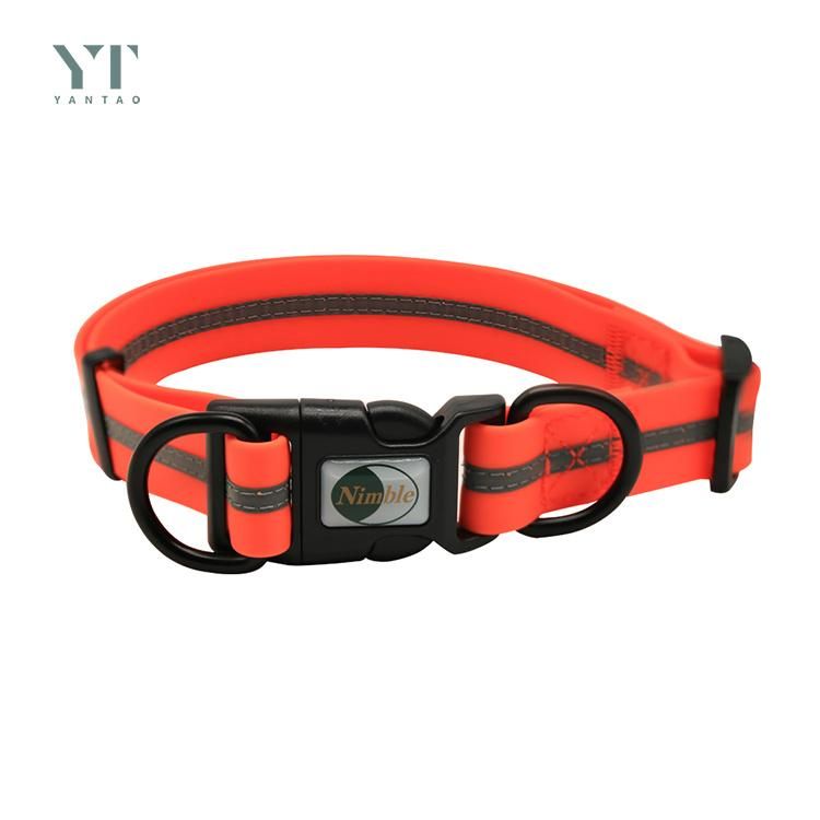 Custom Logo Soft Waterproof PVC Coated Reflective Clean Dog Collars for Dogs