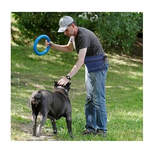 Dog Treat Bag with Magnetic Closure, Dog Food Bag with Removable Inner Double Pocket, Puppy Training Walking Bag