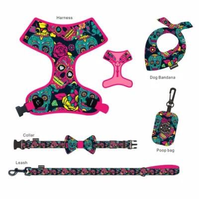 Manufacturer Pet Accessories Custom Reversible Vest Soft Pet No Pull Adjustable Dog Harness Leash Collar Set