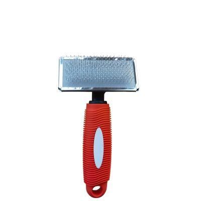 Stainless Steel Pet Shedding Grooming Comb and Brush Red-S