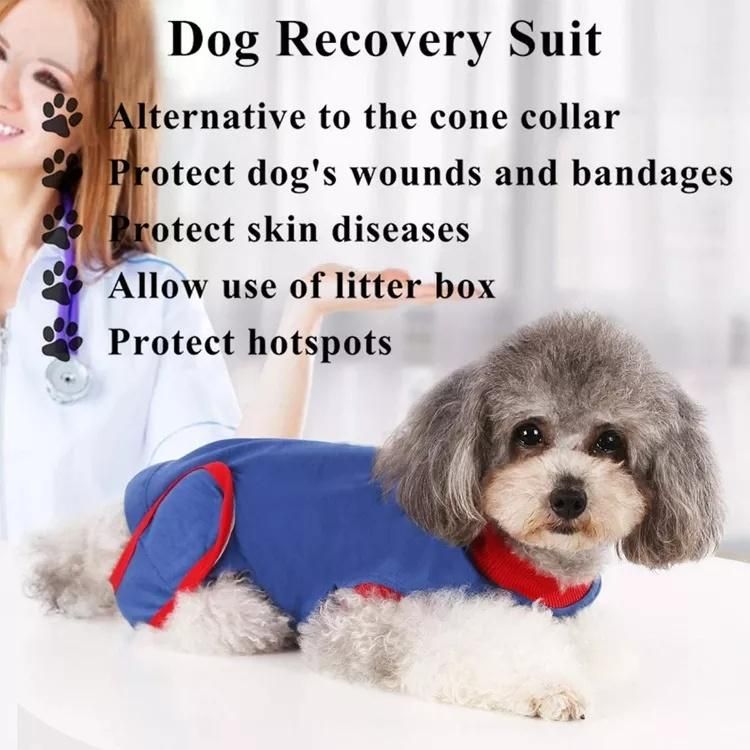 Recovery Suit for Dogs Cats After Surgery Soft Fabric Onesie Recovery Shirt Anti-Licking Pet Surgical Recovery Snuggly Suit