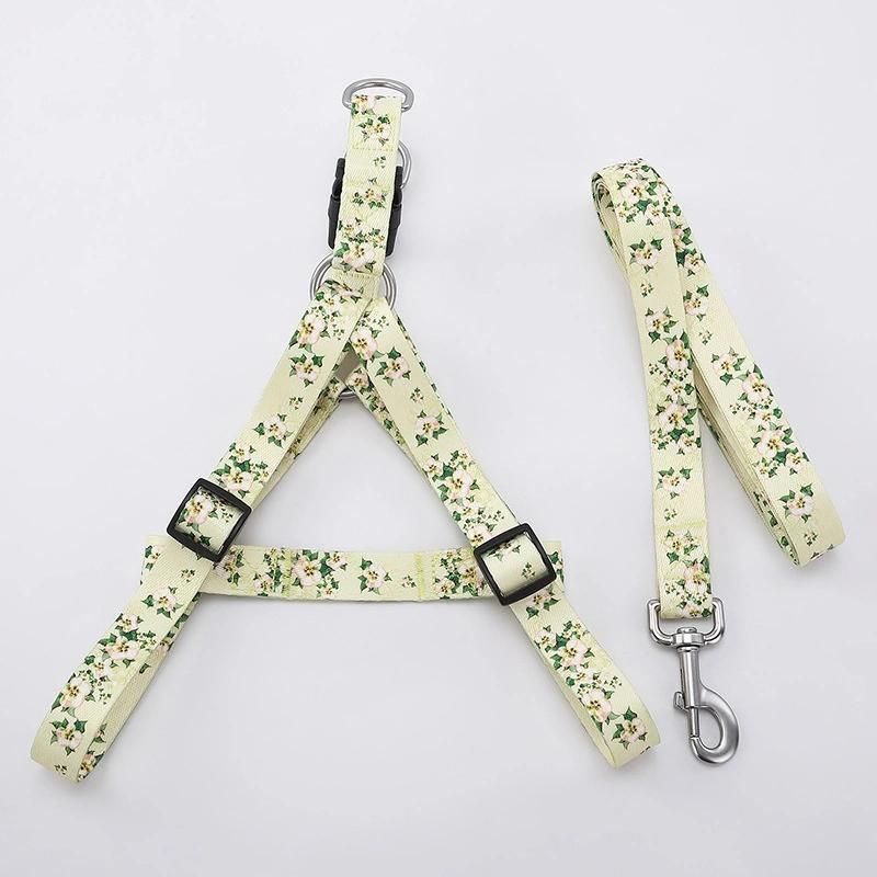 Free Sample Custom Logo Dog Products Sublimation Printing Comfortable Dog Collar and Leash