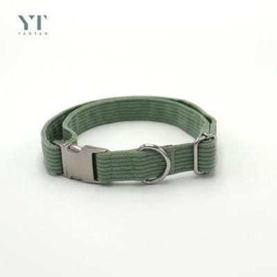 Instagram Hot Selling Luxury Corduroy Dog Collars Custom Colors Corduroy Dog Collar