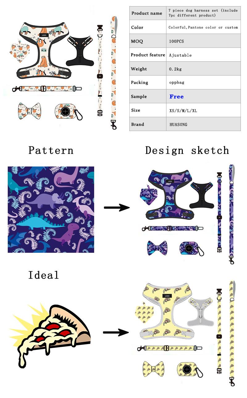 2021 Hot Sale Pet Supplies Wholesale Collars Ins Hot Sale Dog Harness Customized Pattern Pet Products, Elite Pet Products