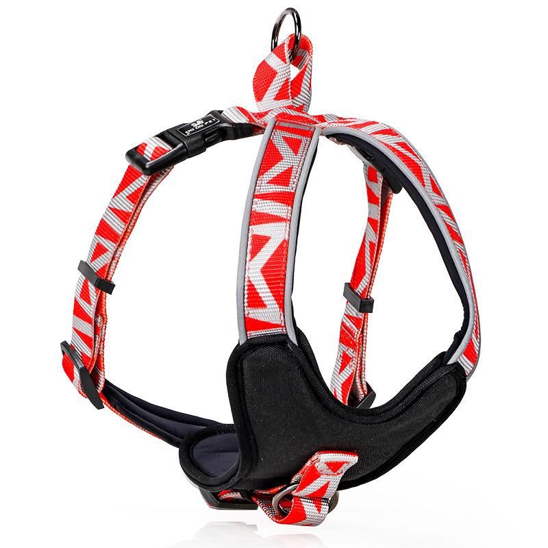 High Quality Pet Supply Printed Polyester Pet Harness Lightweight Pet Chest Harness