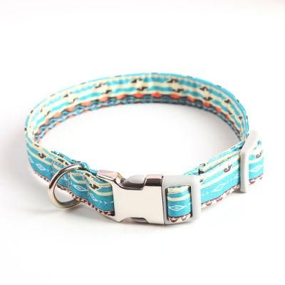 Eco-Friendly OEM Custom Packaging Metal Hardware Thick Reflective Dog Collar with Buckle