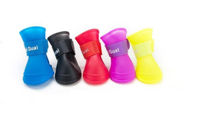 Wholesale Dog Shoes Candy Colors Dog Rain Boots Waterproof Dog Rain Shoes