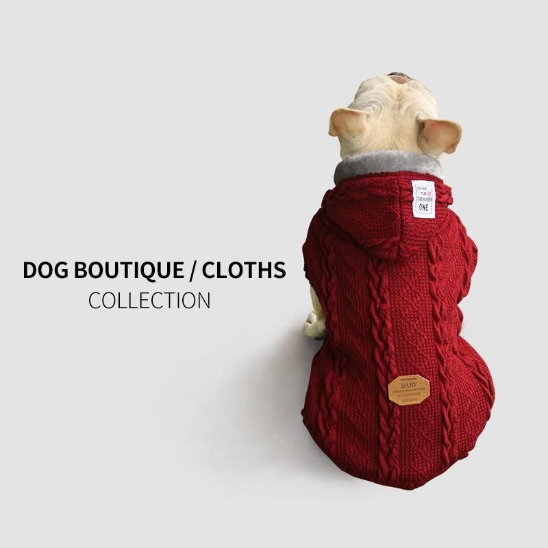 Warm Knit Pet Dog Apparel Fleece Dog Hoodie Pet Coat Pet Products