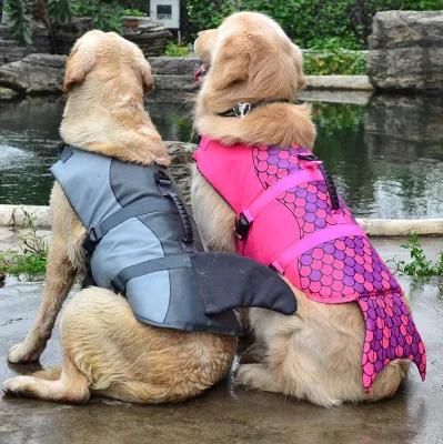 Pet Dog Saver Safety Life Jacket Shark Mermaid Float Vest Preserver Lifesaver