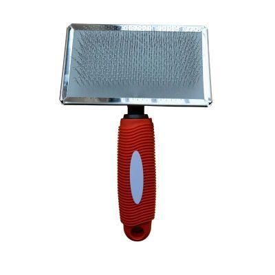 Stainless Steel Pet Shedding Grooming Comb and Brush Red-L
