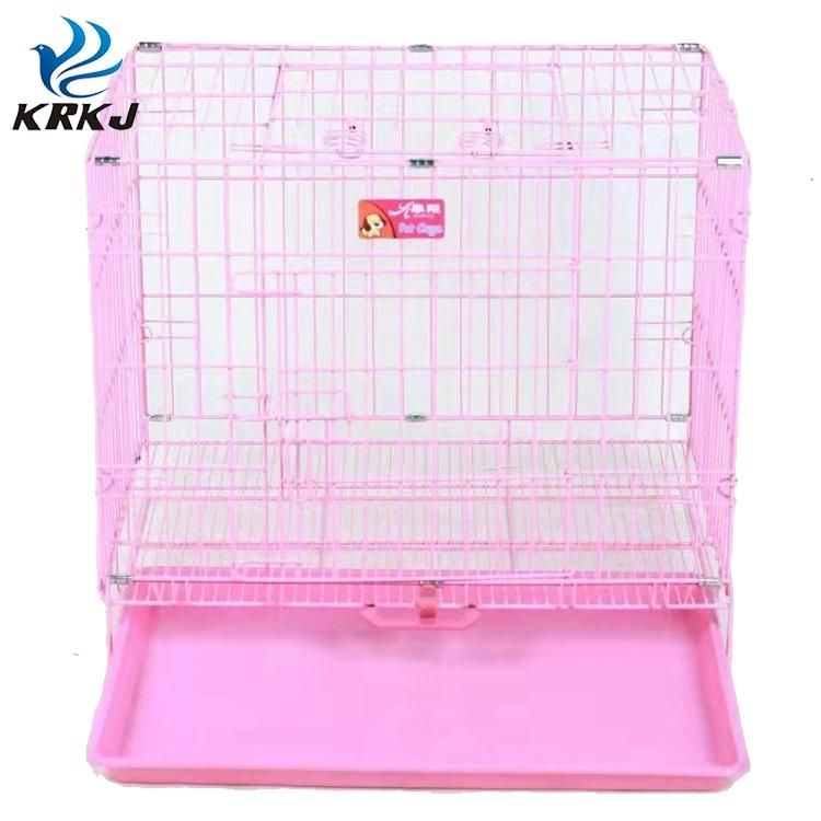 Thickness Foldable Portable Dog Plastic Flooring Cages Metal Kennels for Large and Medium Dogs