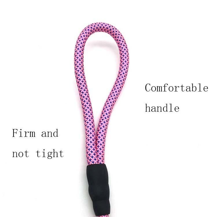 Durable Strong Reflective Nylon Rope Dog Leash with Lockable Aluminium Alloy Carabiner for Dog Training Climbing