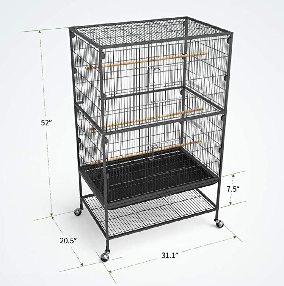 in Stock China Factory Parrot Bird Cage Stainless Steel Cage Iron Wire Cage