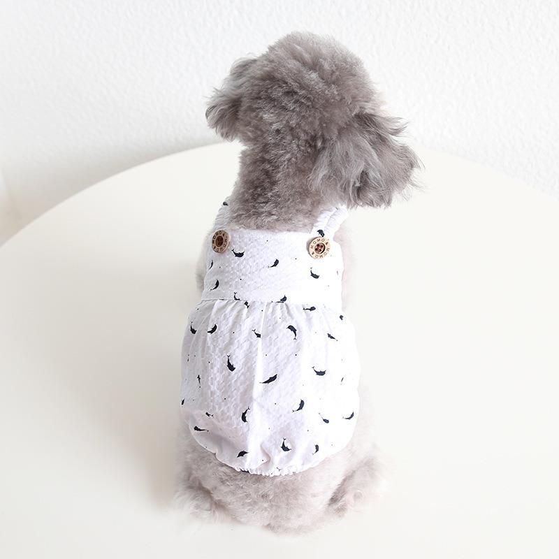 Unique Design New Pet Clothes Dolphin Bubble Embossed Vest Casual Dog Soft Cool Cat Sling T-Shirt
