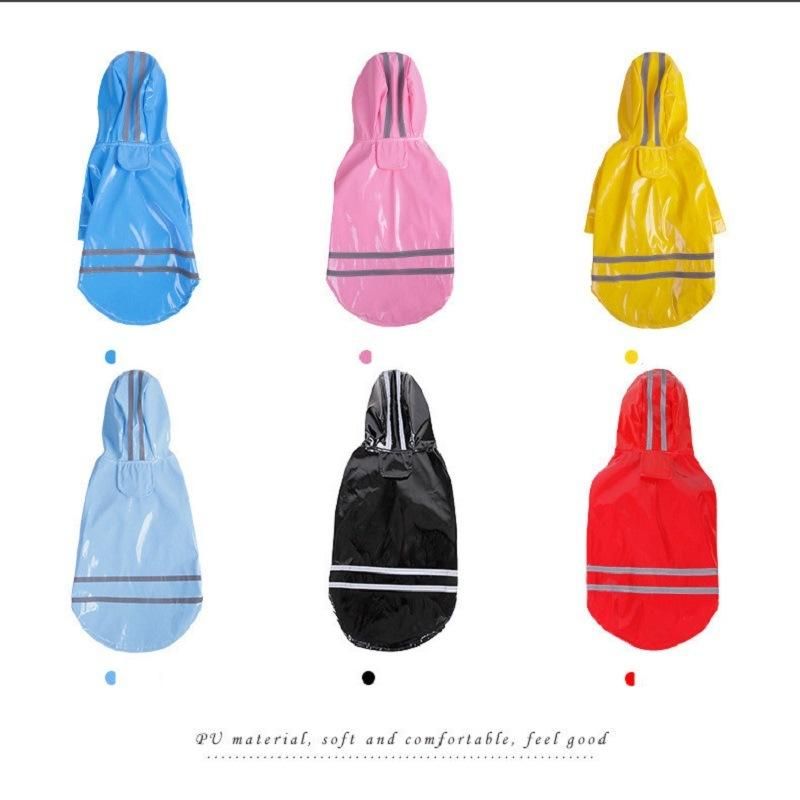 Summer Outdoor Pet Raincoat Waterproof Jackets PU Apparel Clothes