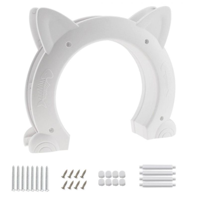 in Stock OEM ODM Large Cat Door Kitty Shaped Hole Interior Cat Door with Screws Interior