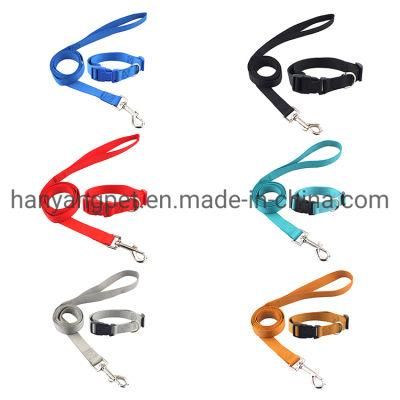 Pet Dog Collar Leash Set Polyester Nylon Dog Collar Leash