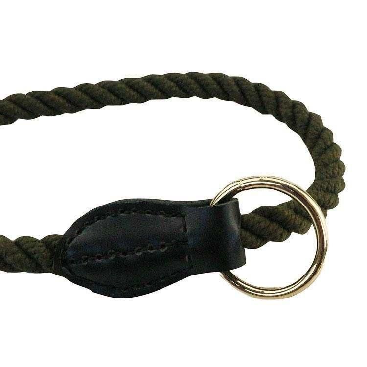 New Design Pet Product Cotton Dog Rope Leash with Leather Patch