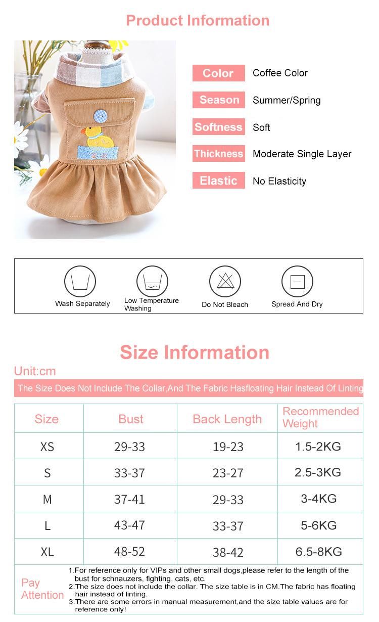 Hot Pet Apparel Luxury Four Seasons Small Dog Clothes Dress for Dogs with Pocket
