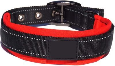 Heavy Duty Adjustable Reflective Weatherproof Comfortable Dog Collar Heavy Duty Pet Collar with Neoprene Padding