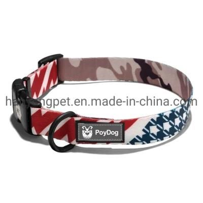 Customized Logo Label Polyester Dog Collar Pet Product Wholesale
