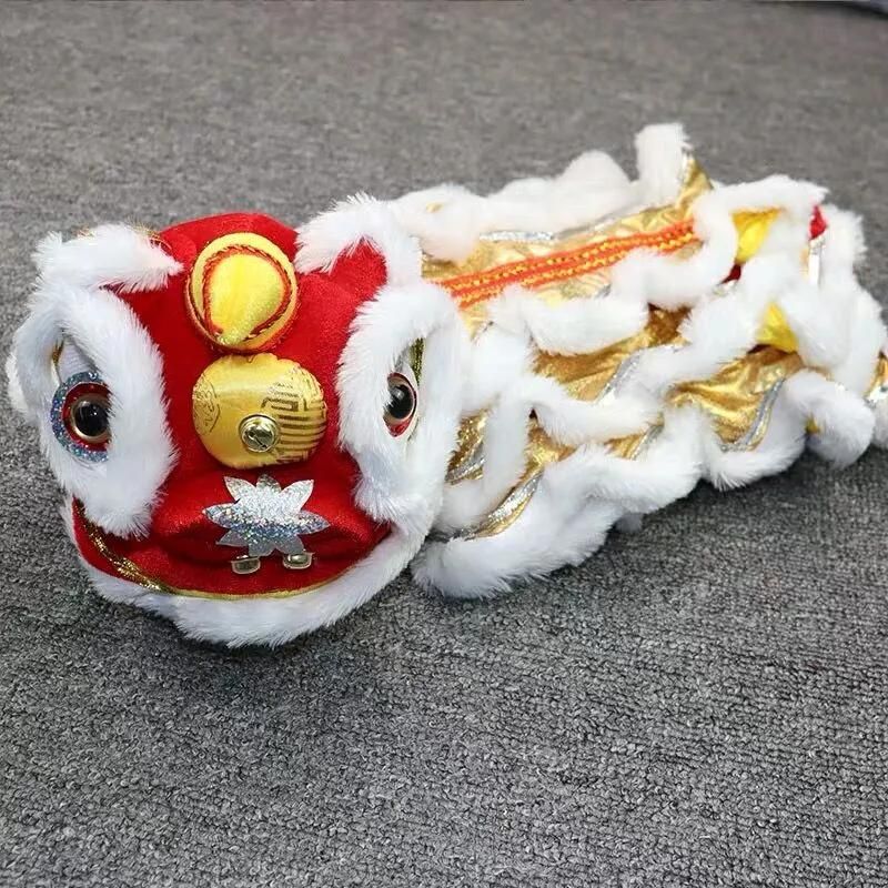 Dog Costume Cute Lion Dance with Red Sequins New Year Cat Dog Coat for Small Dogs