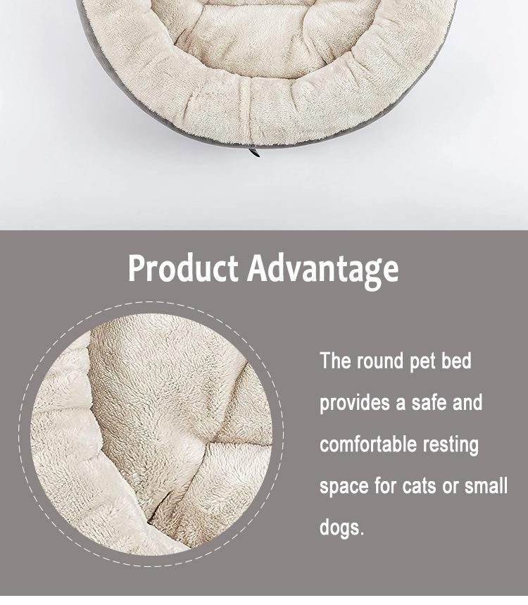 Cabin Round Donut Cat and Dog Cushion Bed