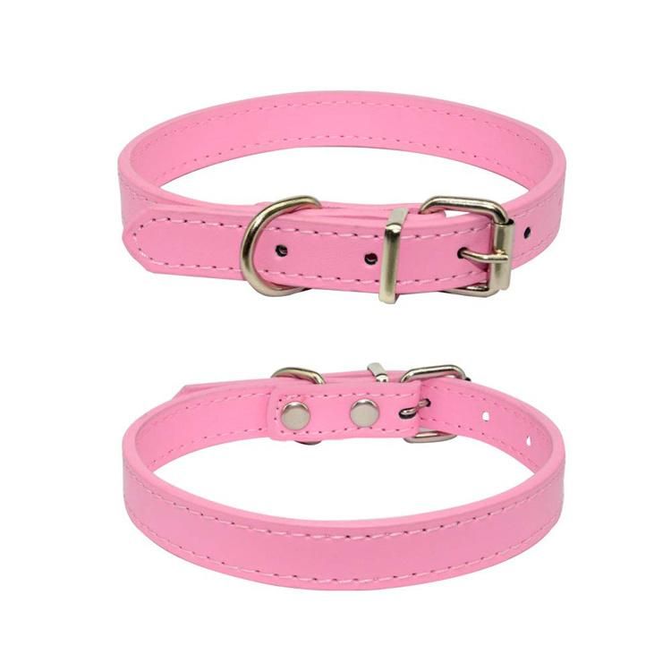 Fashion Factory Direct Customized Color PU Leather Dog Collar for Pet
