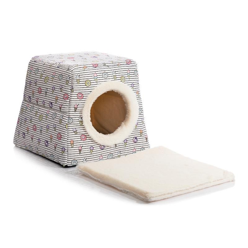 Pet House Cat Bed House Pet Pets Bed Wholesale Warm Fur Plush Waterloo Cat Pet Bed