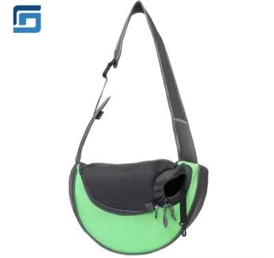 Wholesale Hot Selling Expandable Soft Sided Travel Pet Backpack Carrier with Solid Green Color