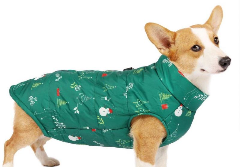 Design Christmas Pet Coat Pup Clothing Dog Holiday Down Jacket