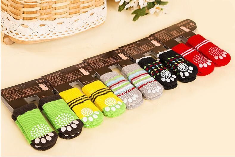 Custom Pet Dog Socks Paw Protection Traction Control Anti-Slip Dog Socks for Indoor Wear