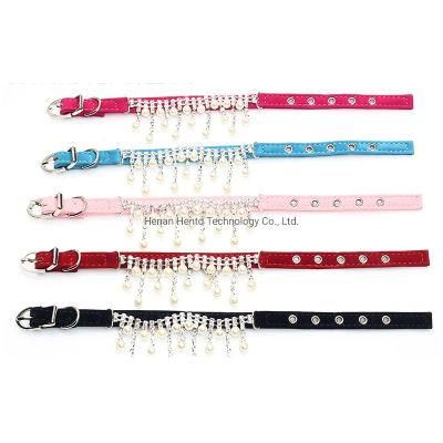 Wholesale Pet Supplies Diamond Pearl Dog Collar Diamante Cat Collar Accessories