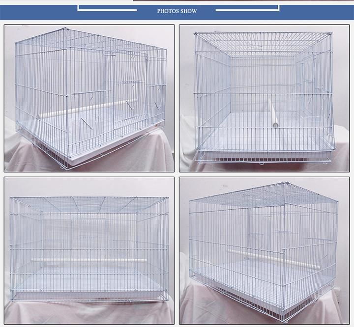 Large Wide Stainless Steel Parrot Budgie Bird Cage