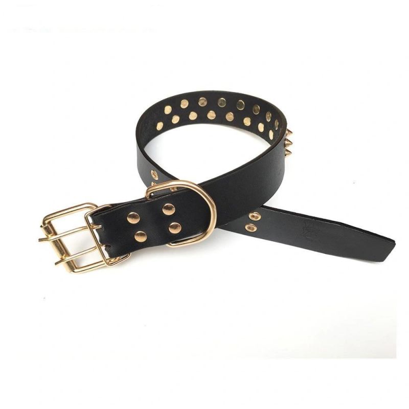 Customized PU Leather Dog Collar for Pet Dog Spiked Studded PU Leather Dog Pet Leash Collar Rivets Pet Necklace