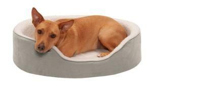 Round Oval Nest Lounger Pet Bed for Dogs &amp; Cats