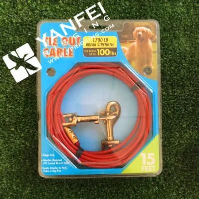 3/32&prime;&prime;-5/32&prime;&prime; Medium Size Dog Tie out Cable with Construction 7*7