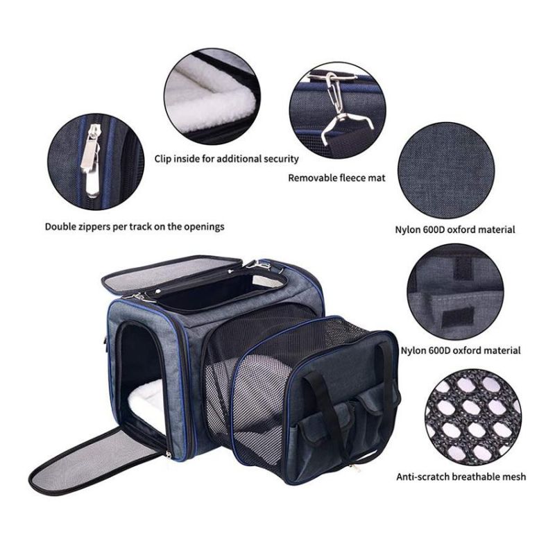 Pet Outdoor Environmental Friendly Products Furry Trolley Pet Carrier Portable Travel Carrying Bag Cage Dog House Cat Carrier Backpack Bag