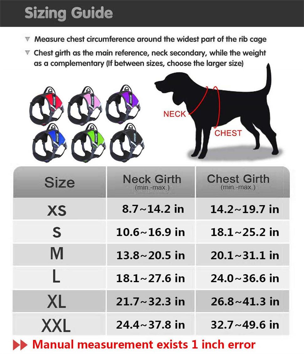 No-Pull Service Dog Harness K9 Harness Vest Reflective Trainging Gear for Small Medium Large
