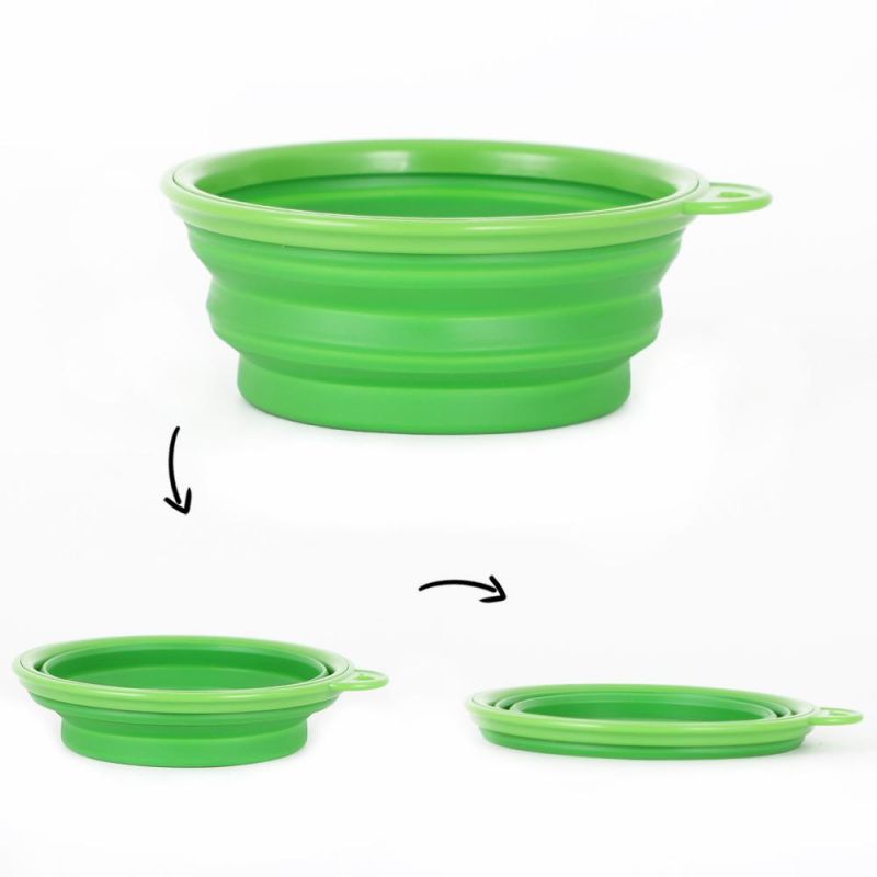 Factory Silicone Soft Pet Food Tray with Metal Hook