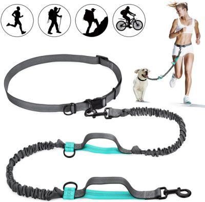 Retractable Hands Free Dog Leash with Dual Bungees for Dogs up to 150lbs